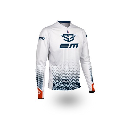 Electric Motion Trial S3 peças camiseta branca EMR-WH1