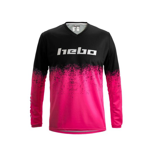 Camiseta Hebo Pro V Dripped Rosa