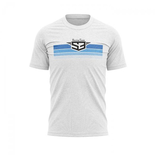 S3 Casual Racing T-shirt branca.