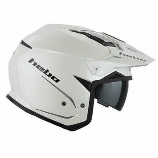 Casco Trial Hebo Zone 5 Monocolor Blanco 2025