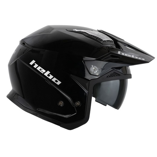 Hebo 5 Monochrome Gloss Black Helm 2024