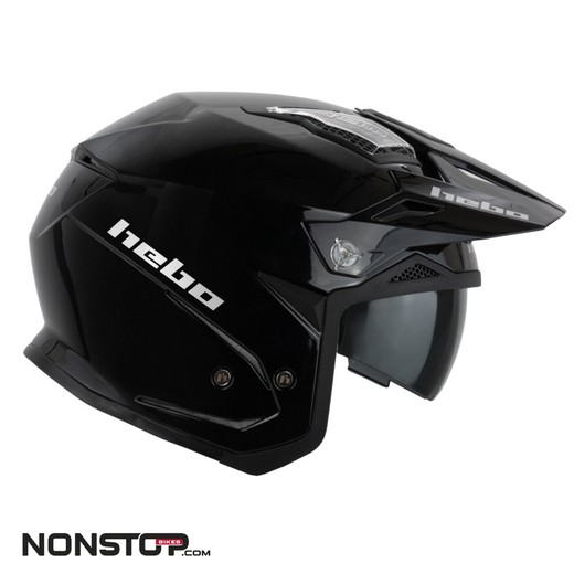 Hebo Trials Helmet Zone 5 Monocolor Gloss Black 2025