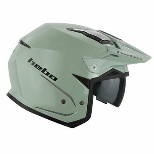 Hebo Trials Helmet Zone 5 Monocolor Green 2025