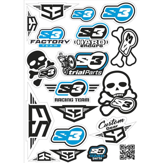 Folha adesiva S3 Logo S3 Parts