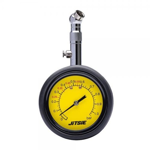 Analog pressure gauge with valve 0-1 BAR