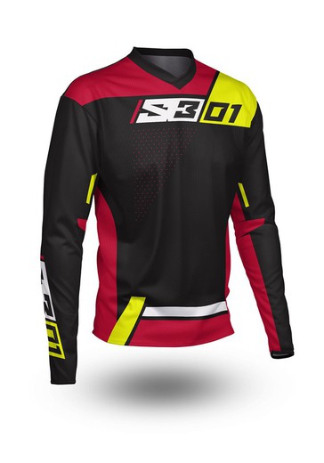 S3 Kids Trial Jersey 01 Black/Red