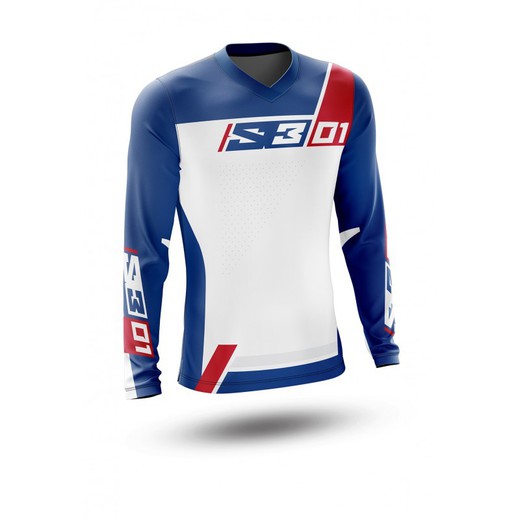 Maillot Trial S3 collection 01 Patriot (Rouge/Bleu)