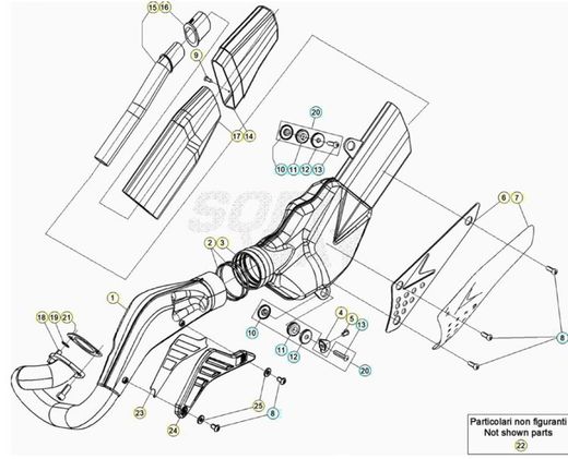 Auspuffschalldämpfer-Schutzisolator Beta Evo 2T Trial seit 2009 007370610000