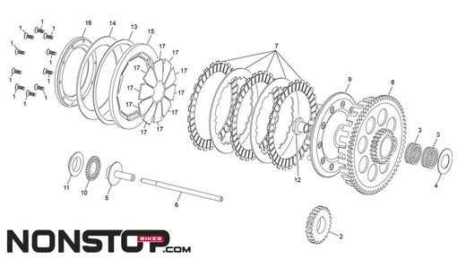 Rondella Precarico Molla Frizione V2 Sherco St 2020-2022 e Scorpa 2020-2022 Trial