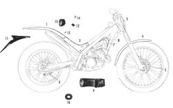 GasGas TXT Edition Trial Sitzbasis Rot 2001 BT280110019E
