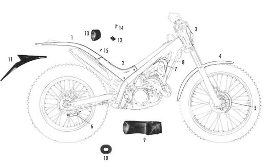 GasGas TXT Edition Trial Sitzbasis Rot 2001 BT280110019E