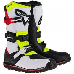 Botas Trial Alpinestars Tech T White / Red / Yellow Fluo / Black