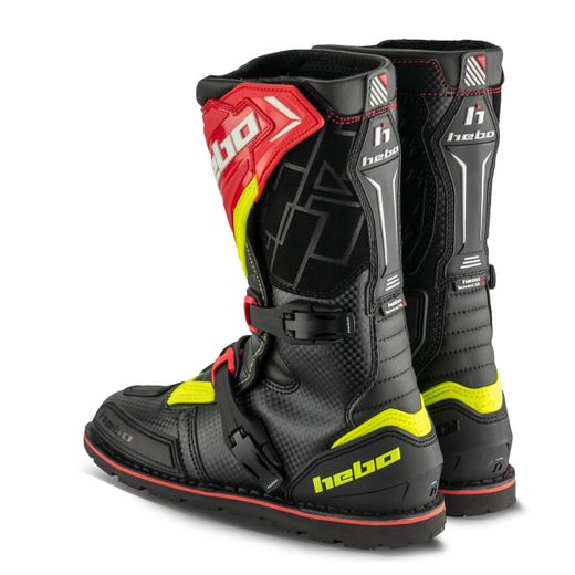 Stivali Hebo Trial Technical 3.0 WP Waterproof Nero, Rosso e Giallo 2026