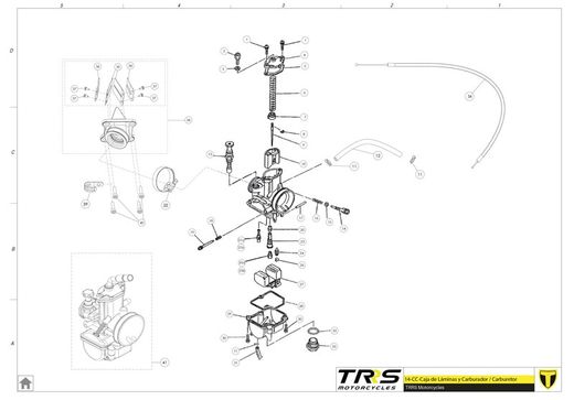 Gaskabel mit Trial-Regler mit TRRS Keihin