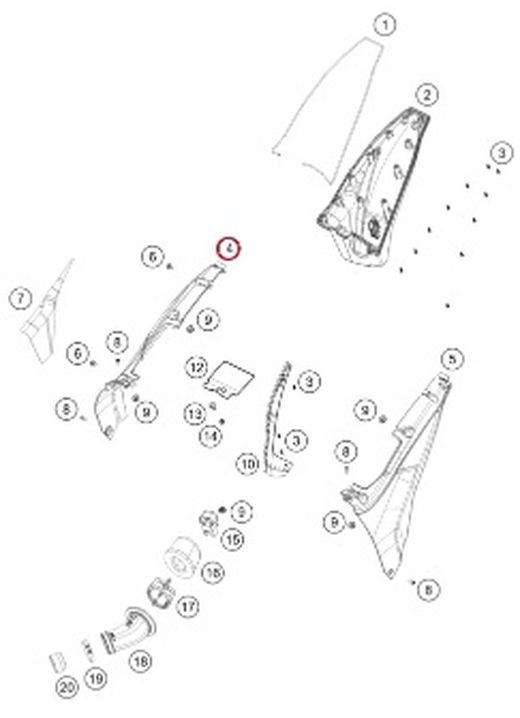 Luftfilterkasten GasGas Trial TXT Rechte Abdeckung ab 2023 A53506004100C1