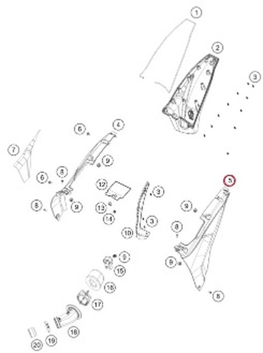 Luftfilterkasten GasGas Trial TXT Linke Abdeckung ab 2023 A53506003100C1