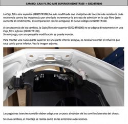 Scatola Filtro Aria TRRS Parte Superiore dal 2016