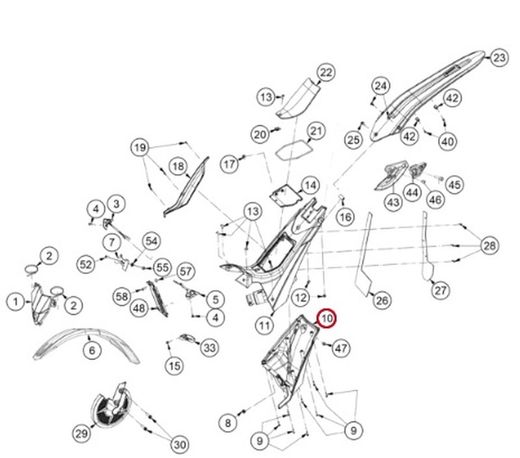 Caja Filtro de Aire Parte Inferior GasGas TXT Trial 2011 a 2022 BT790003013