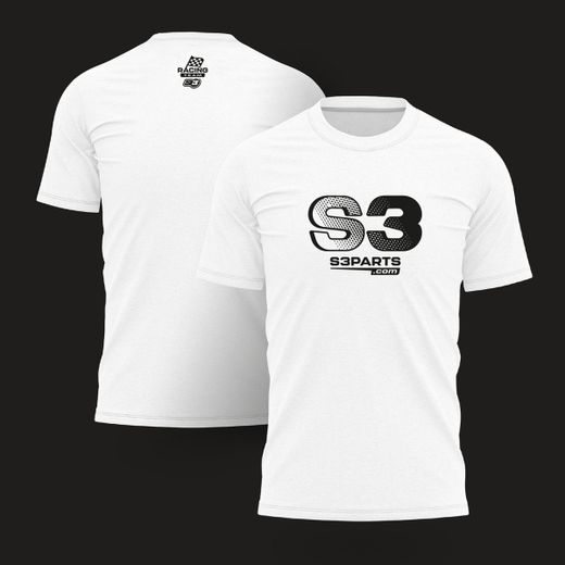 S3Parts Casual Racing White T-Shirt TS-W26