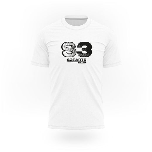 T-shirt Casual S3Parts Racing Blanc TS-W26