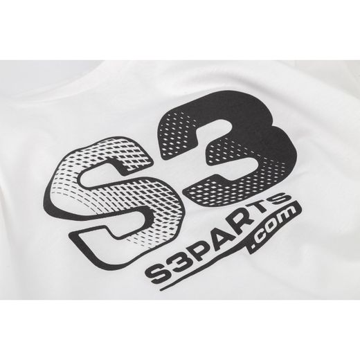 T-shirt Casual S3Parts Racing Blanc TS-W26