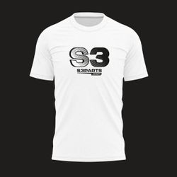 T-shirt Casual S3Parts Racing Blanc TS-W26