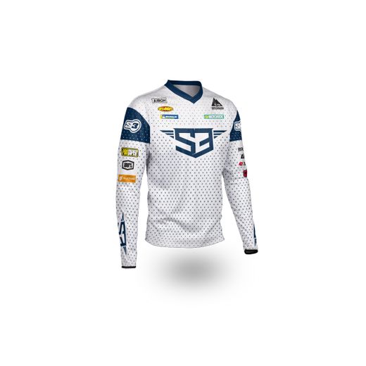 Camiseta Enduro Billy Bolt S3 Parts 2025 Blanco AS-BI-