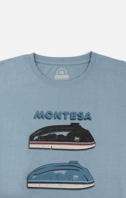 T-shirt réservoir de carburant bleu clair