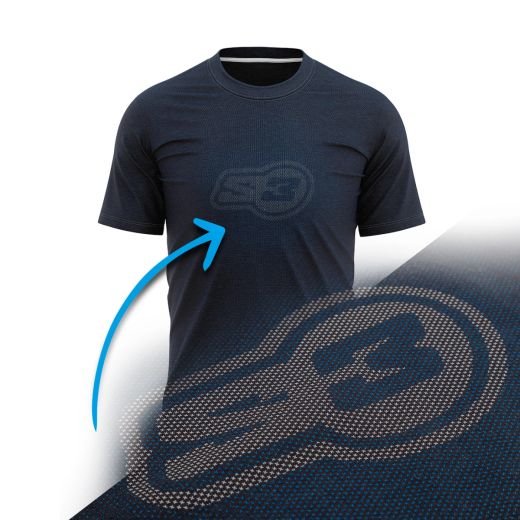 S3 Parts Navy Blue Short Sleeve T-Shirt TS-BLUR