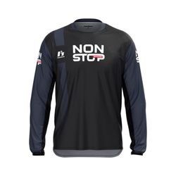 T-shirt Hebo Non Stop Bikes nera Tech Trial