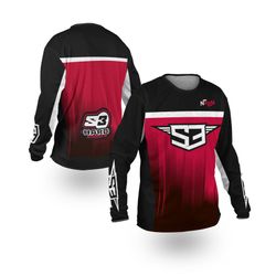 Maglia S3 Parts Off Road Neon Collection Forata Rossa
