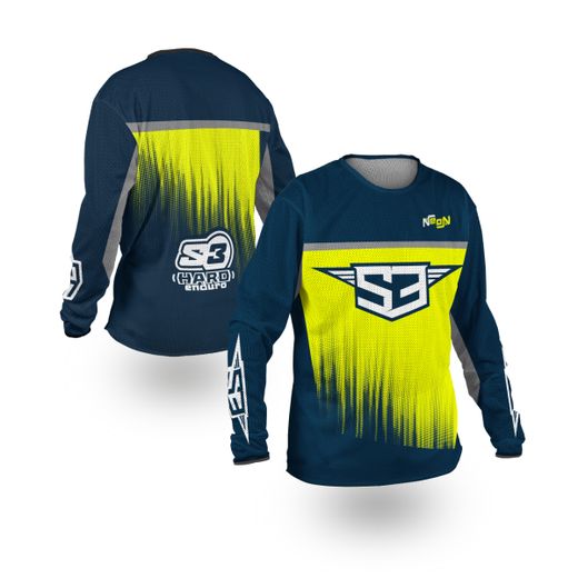 T-shirt jaune perforé S3 Parts Off Road Neon Collection DRA-Y74