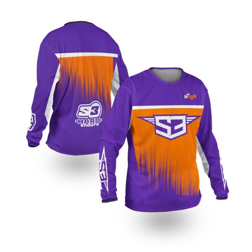 T-shirt perforata arancione S3 Parts Off Road Neon Collection DRA-K26