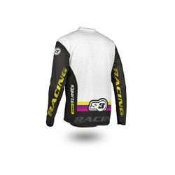 T-shirt IG1-BPI nera e rosa della collezione Racing di S3 Parts