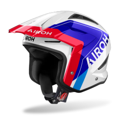 Airoh TRR II HUNT Helm Weiß/Rot/Hellblau