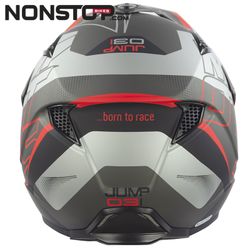 Mots Jump Up03 Trial Helmet Black/Red — NonStop Bikes