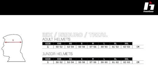 Casco Enduro Carbono Hebo Raptor K3 V6 HMX-C01 HC0555B