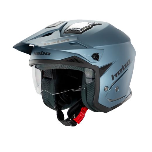 Hebo Trial Zone 5 Duo Helm Mattblau