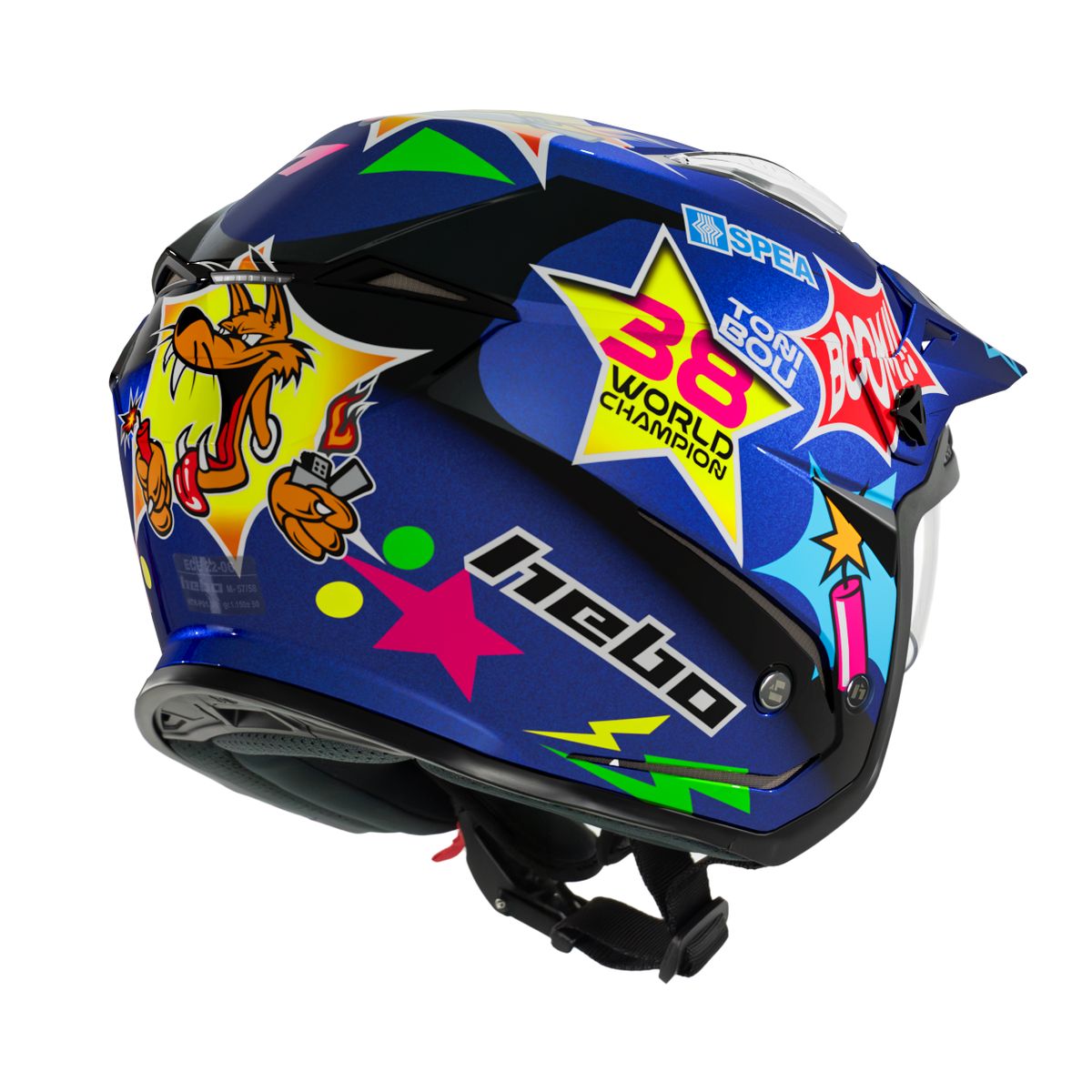 Toni Bou 38 Hebo Trial Zone 5 V6 HC1172A Helmet — NonStop Bikes