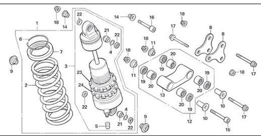 Boccola di collegamento sospensione posteriore corta Montesa Cota 4RT/ 315 1997-attuale