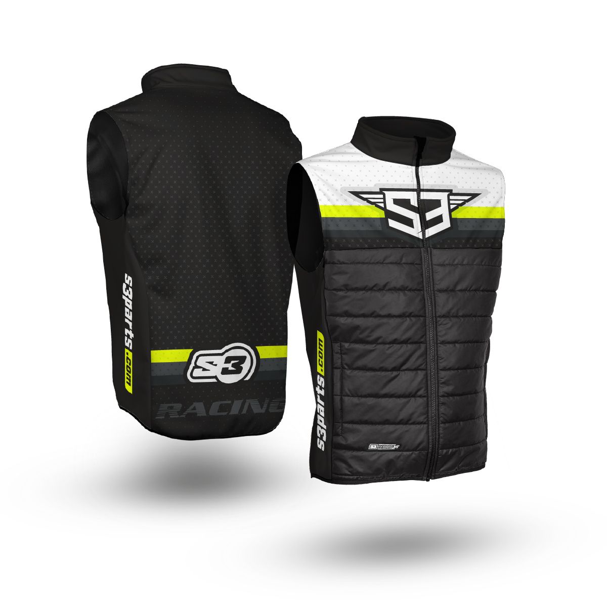 S3 Parts Gilet Hybrida Racing Black-Fluor YX-BF Vest — NonStop Bikes