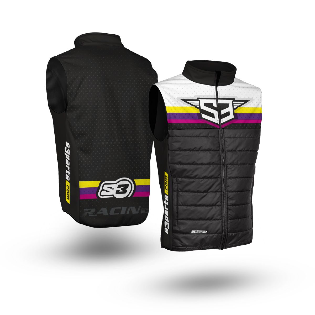 S3 Parts Gilet Hybrida Racing Black-Fluor YX-BF Vest — NonStop Bikes