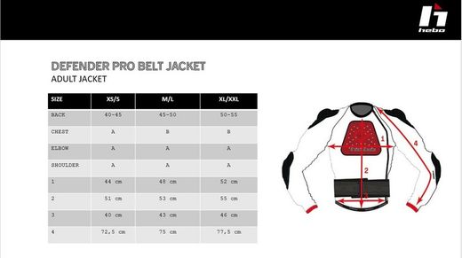 Giacca Hebo Defender Pro Belt Enduro e Trial HE6351