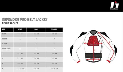 Hebo Defender Pro Belt TPE Protective Jacket Enduro and Trial HE6355