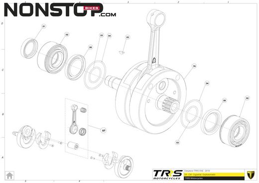 Cuscinetto albero motore NAS GASGAS TXT Prova 2002 - 2018 / TRRS Prova 2016 - 2018