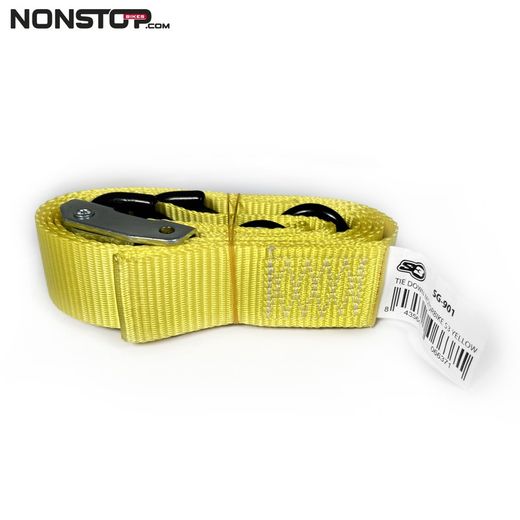 Motorrad-Befestigungsgurt S3 Parts Gelb, Gurt mit Befestigungshaken für Motorräder (für Anhänger, Transporter...)