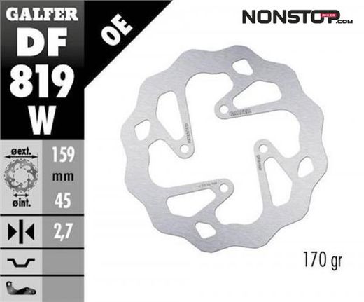 Disco freno posteriore Beta Evo Trial Galfer DF819W