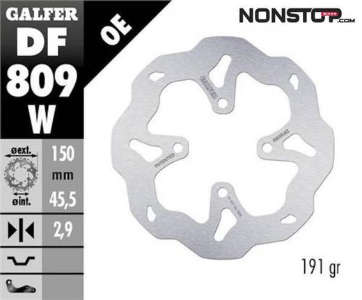 Galfer DF809W Trial-Hinterradbremsscheibe