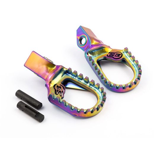 GasGas Titanium Footpegs Curve Trial S3 Parts Footpeg Rainbow GG TXT