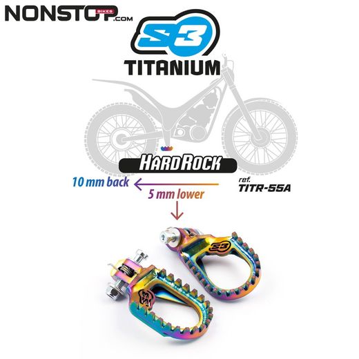 Pedane Titanium Trial S3 Parti Universali Pedana Titanium S3 Hardrock Piatta